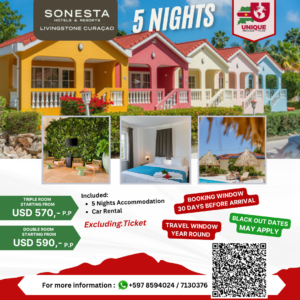 SONESTA HOTELS & RESORT LIVINGSTONE 5 NIGHTS